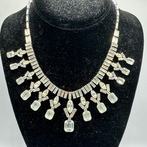 Vintage Jay Flex Rhinestone Statement Necklace